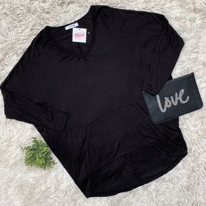 🎉HP🎉 Jenny Boston V-Neck 3/4 Sleeve Dolman Top 💗 Black